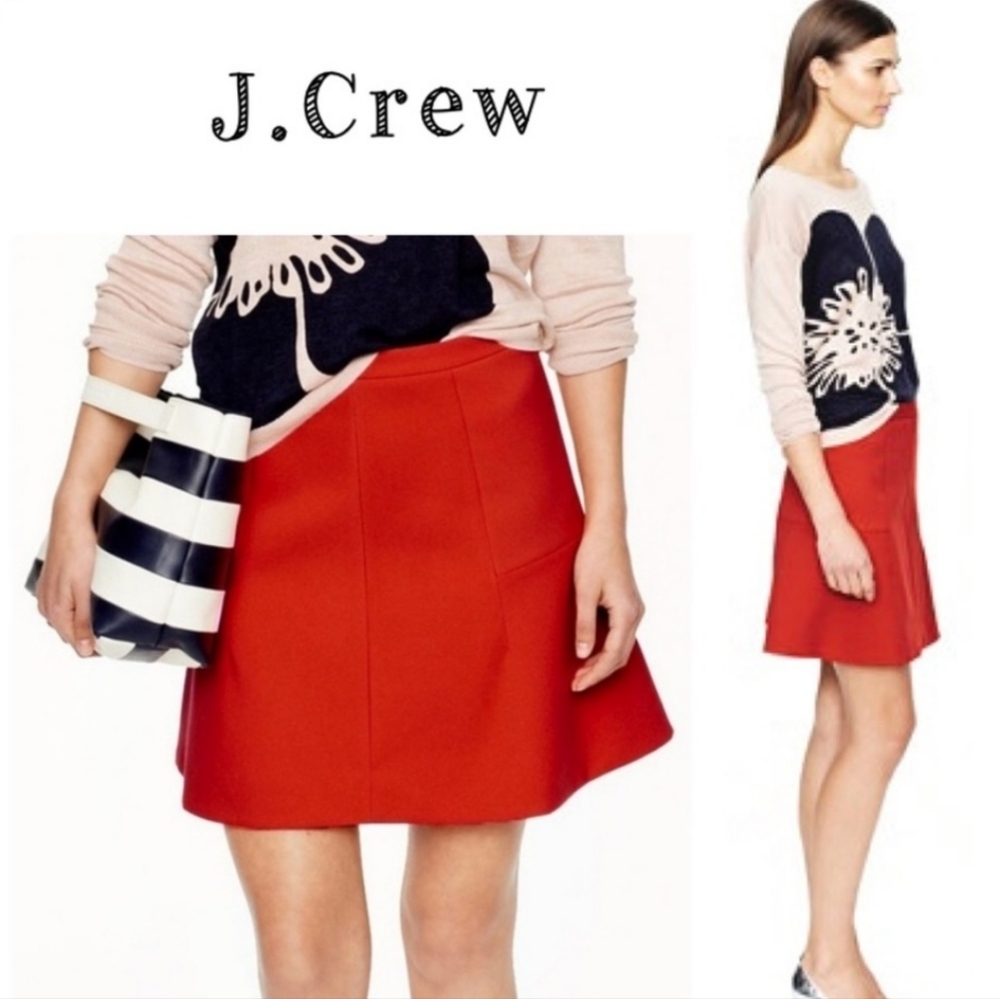 ❤️ NWOT! J CREW FLUTED MINI SKIRT IN DOUBLE CREPE, 4 (27)